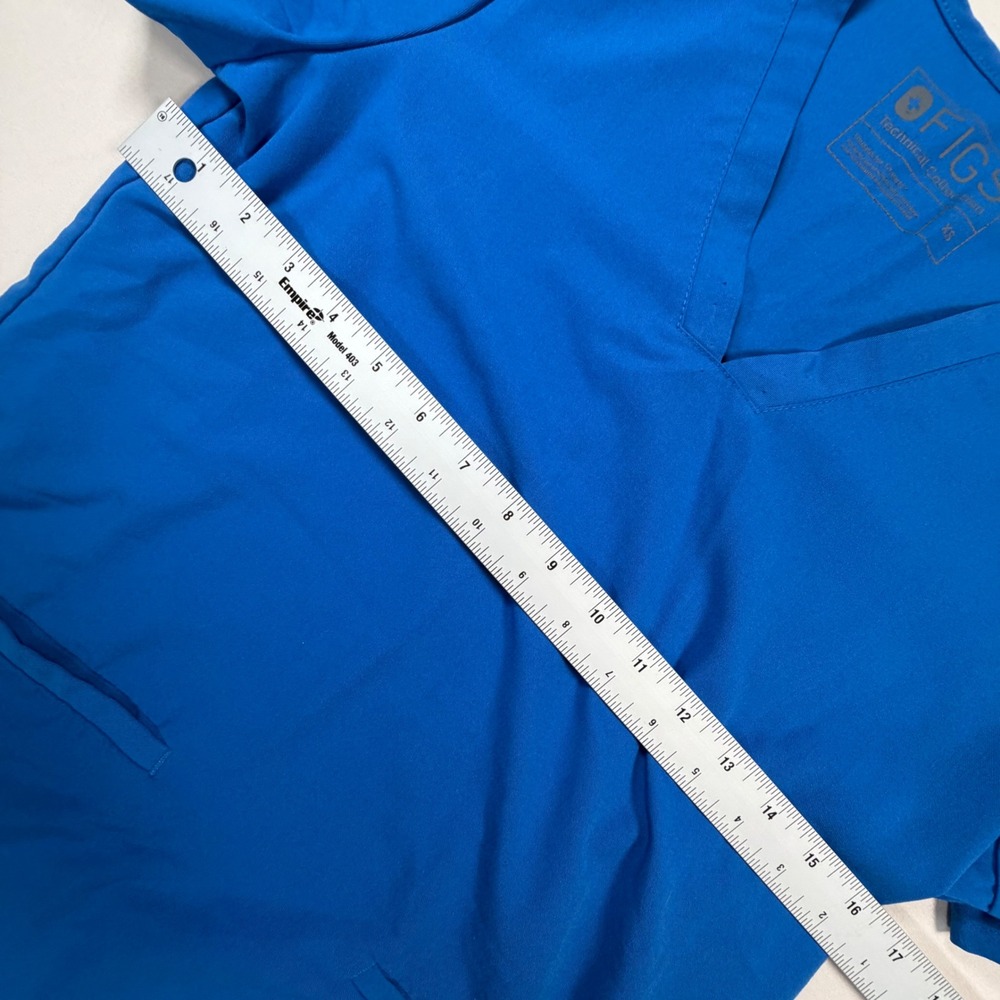 FIGS Women XS Royal Blue Scrub Set V-Neck Top & Jogger Pants Technical 0476 - Picture 7 of 12